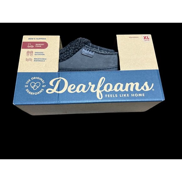 Dearfoams Men's Memory Foam Slippers Clog Size XL (13-14) New in Box - Picture 2 of 3